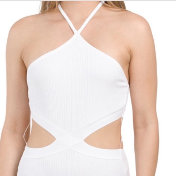 New Zara  White Ribbed cutout Bodysuit - Picture 5 of 13